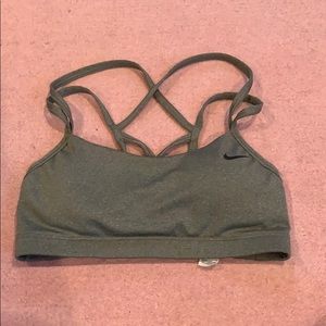 grey nike sports bra